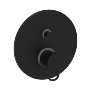 Змішувач для душу Paffoni Joker без вбудовуваної частини з металевою накладкою, колір чорний JKBOX015NO/M