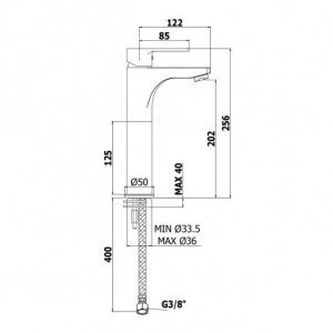 Змішувач для раковини Paffoni Red високий, без донного клапана RED071CR120