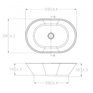 Раковина Volle sontuoso bacino 59x39 накладна кам'яна