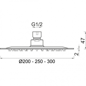 Верхній душ Ponsi BNSOFXSF25