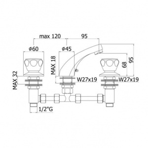 Змішувач для раковини Paffoni Danubio DA052CR