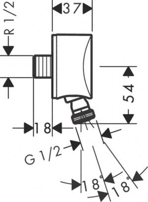 Шлангове підключення Hansgrohe Fixfit S 27506000