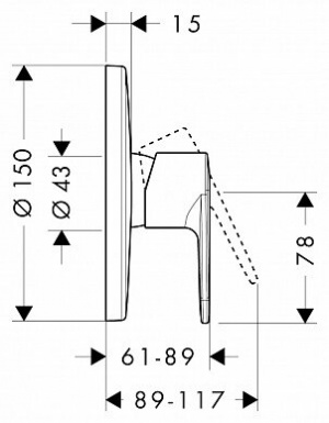 Змішувач Hansgrohe talis e2 31666000 для душу
