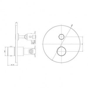Змішувач для ванни/душу Paffoni Compact Box, колір сталь CPM013ST