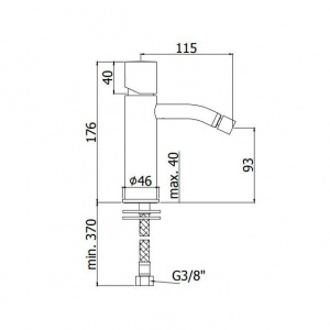 Змішувач для біде Paffoni Light, без донного клапана, LIGX131NO