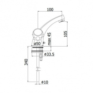 Змішувач для раковини Paffoni Danubio DA071CR