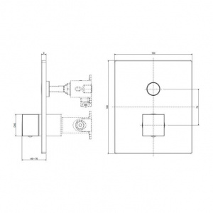 Змішувач для ванни/душу Paffoni Compact Box, колір хром CPM513CR