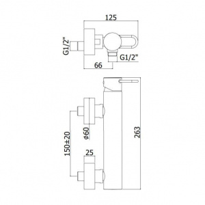Змішувач для душу Paffoni Joker, колір хром JK168CR