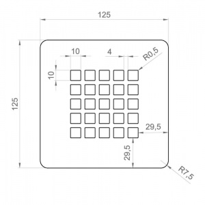 Решітка для душового піддона Ponsi, біла