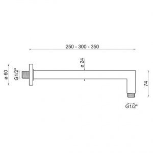 Кронштейн верхнього душу Ponsi BNBRACBR40
