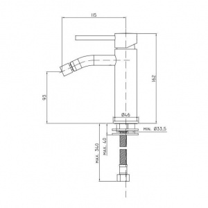 Змішувач для біде Paffoni Light, без донного клапана, LIG131BO