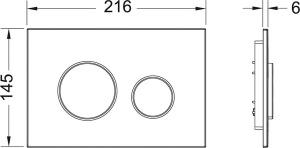 Кнопка змиву TECEloop 9240627 біла глянцева