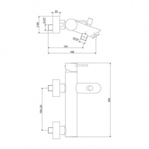 Змішувач для ванни Paffoni Joker, колір чорний JK022NO