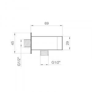 Тримач з шланговим підключенням Ponsi BNPRECPA05