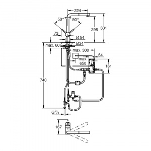Minta Touch Сенсорний одноважільний змішувач для мийки (31360001)
