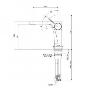 Змішувач для раковини Paffoni Rock без донного клапана RO071ST