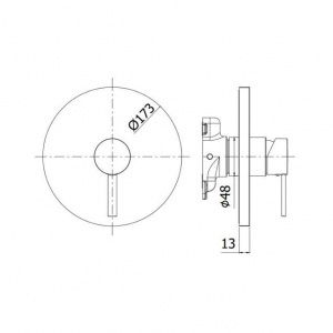 Змішувач для душу Paffoni Berry без частини, що вбудовується, колір хром BRBOX010CR