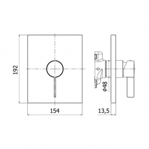 Змішувач для душу Paffoni Ringo без вбудовуваної частини, колір хром ROBOX010CR