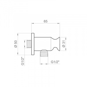 Тримач з шланговим підключенням Ponsi BNPRECPA09