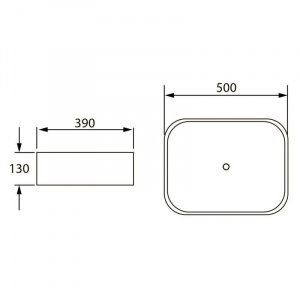 Раковина Volle 50x39 накладна