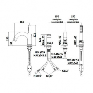 Змішувач на борт ванни Paffoni Joker, колір хром JK040LCR