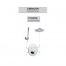 Змішувач для ванни/душу на 2 споживача Paffoni Compact Box, колір білий CPM018BO