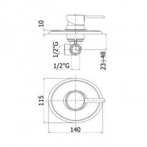 Змішувач для душу Paffoni Berry, колір хром BR010CR