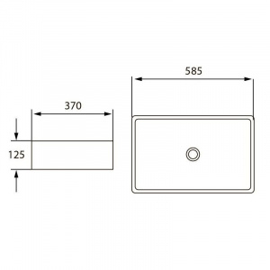 Раковина Volle 58,5x37 накладний