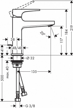 Змішувач для раковини Hansgrohe Metropol 74506000