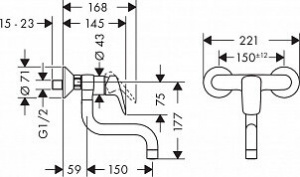 Змішувач для кухні Hansgrohe Logis 71836000