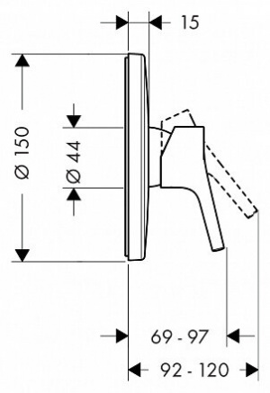 Змішувач Hansgrohe talis s 72606000 для душу
