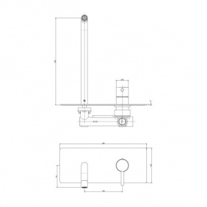 Змішувач для раковини настінний Paffoni Light, вилив 248 мм LIG106ST