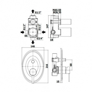 Змішувач для душу Paffoni Berry, колір хром BR015CR