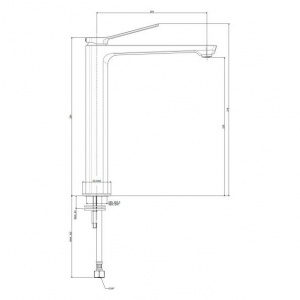 Змішувач для раковини Paffoni Tilt, без донного клапана TI081ST