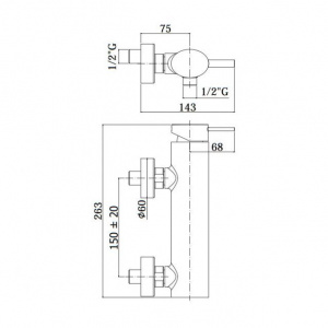 Змішувач для душу Paffoni Berry, колір хром BR168CR