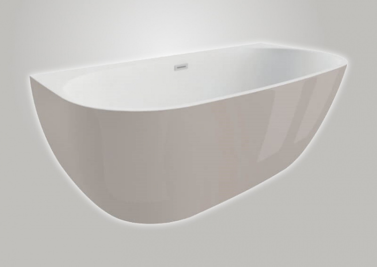 Ванна Polimat 160x80 Risa серая отдельностоящая