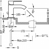 Смеситель для раковины Tres Cuadro 106103da хром