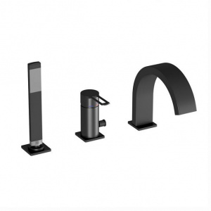 Змішувач на борт ванни Paffoni Ringo, колір чорний RIN040LNO