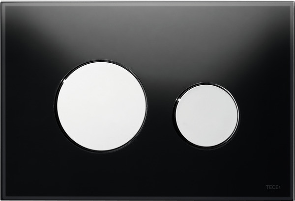  Кнопка смыва TECEloop 9240656 черное стекло глянцевая