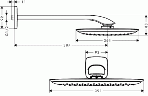 Верхній душ Hansgrohe Puravida 27437000