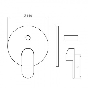 Накладна частина змішувача Ponsi BTVERCIN06