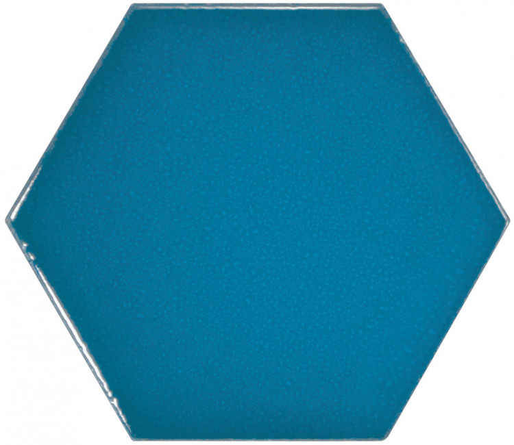 Плитка 12.4x10.7 hexagon electric blue 23836