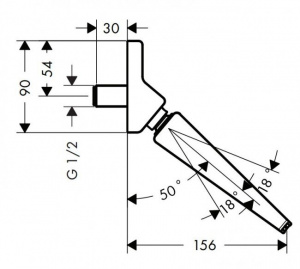 Верхній душ Hansgrohe Raindance 150 1jet 26442000 Rainfall