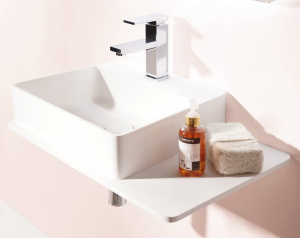 Раковина Volle 58x37 solid Surface підвісна кам'яна