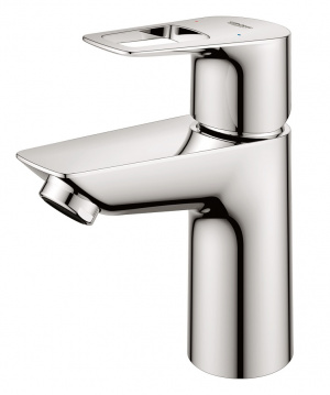 BauLoop New Одноважільний змішувач для раковини S-Size LowFlow + нажимний донний клапан (23879001)