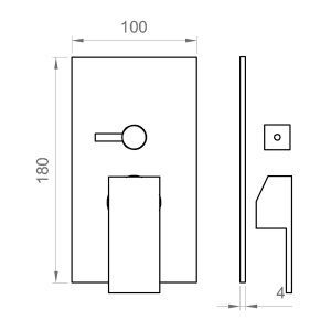 Накладна частина змішувача Ponsi BTITRCIN05