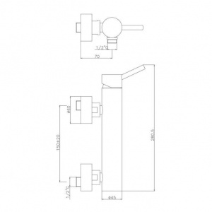 Змішувач для душу Paffoni Birillo, колір хром BI168LCR