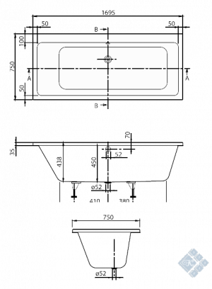 Ванна Villeroy & Boch subway (uba170sub2v-01)