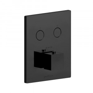 Термостат для душа Paffoni Compact box скрытого монтажа, цвет черный CPT518NO