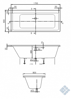 Ванна Villeroy & Boch subway (uba180sub2v-01)